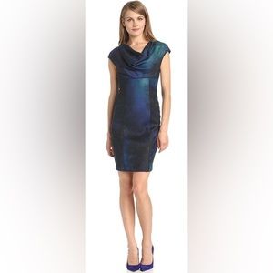 Elie Tahari Stained Glass Kyler Work/Office Dress Mid-Length